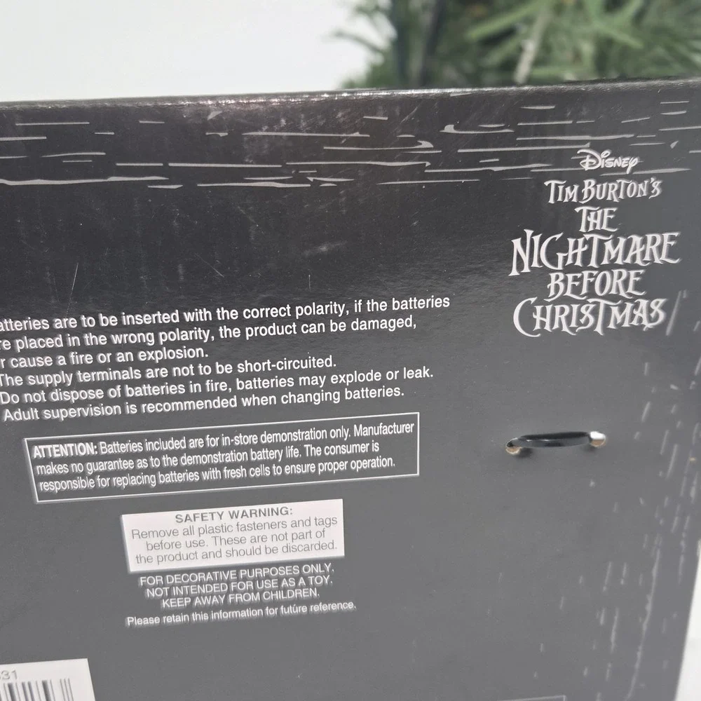Disney Nightmare Before Christmas Wreath Light up Eyes,‎ Jack Skellington NEW